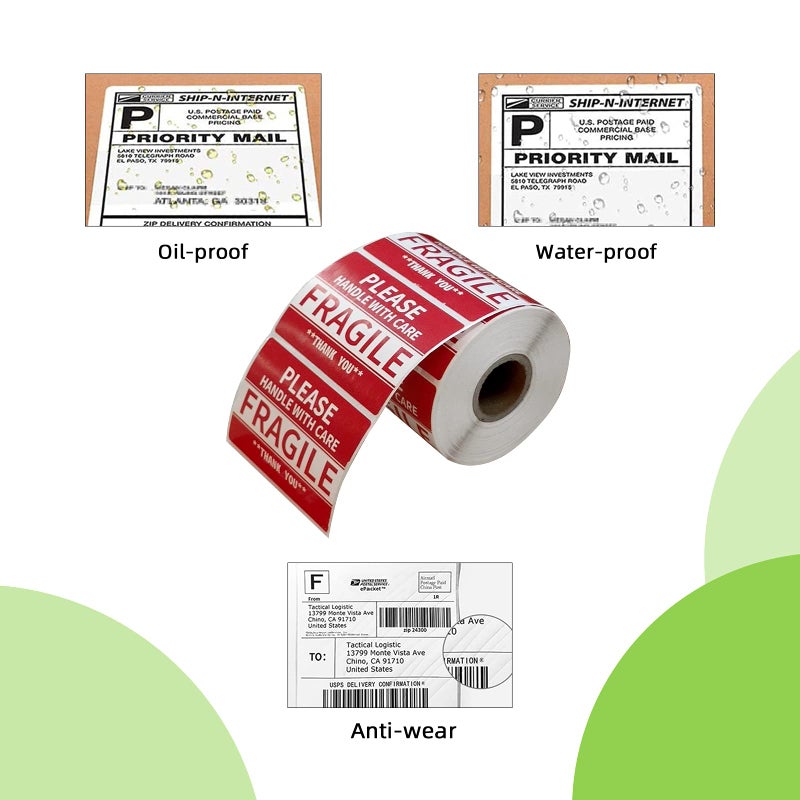 Anylabel 3 x 2 inch Handle with Care Fragile Thank You Warning Packing Shipping Label Stickers Permanent Adhesive (12 Rolls, 6000 Labels) - Image 4